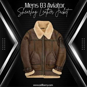 Mens B3 Aviator Shearling Leather Jacket