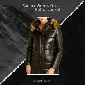 Rachel Women Olive Puffer Jacket