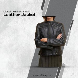 Classic Fashion Black Leather Jacket