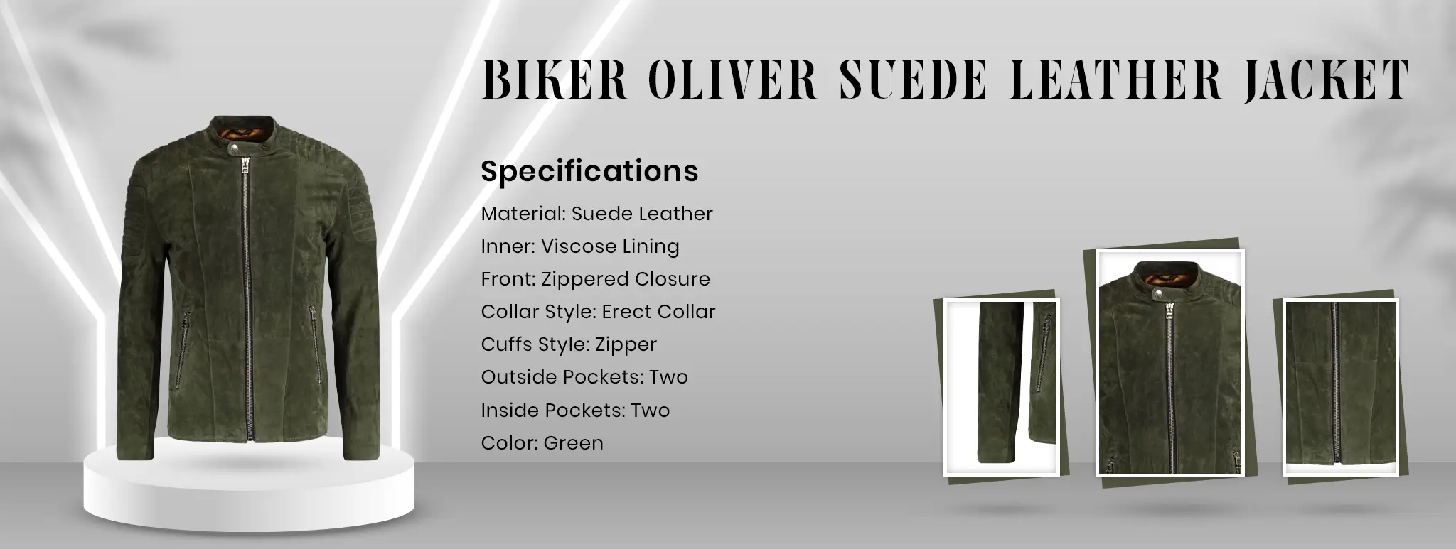 Biker Oliver Suede Leather Jacket