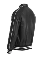 Cooper Black Leather Varsity Jacket 2