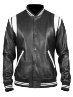 Dantee Black Varsity Jacket Leather