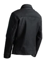 Inferno Matte Black Leather Jacket back