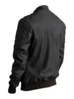 Sven Tumbled Brown Leather Bomber Jacket Back