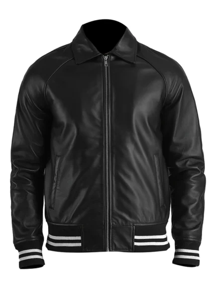 Walton Black Varsity Jacket Leather