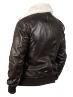 Airin G-1 Mens Brown Leather Bomber Jacket back