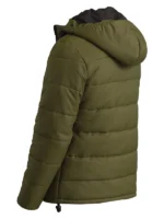 Erico Men's Green Puffer Jacket with Hood Back