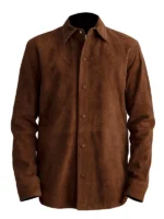 Haven-Brown-Suede-Leather-Shirt-front