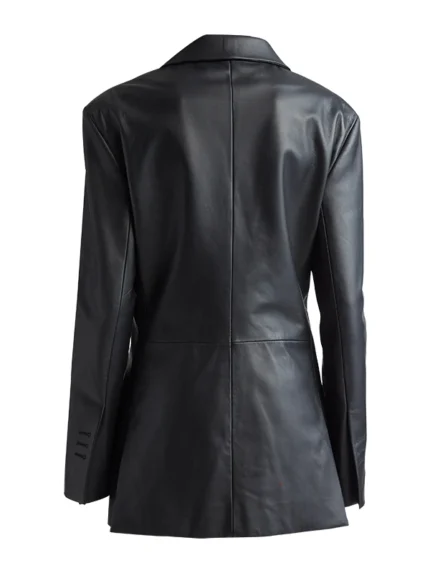 Jacquemus La Veste Tibau Asymmetric Leather Blazer _ Nordstrom back