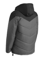 Luka Black & Grey Hooded Puffer Jacket back