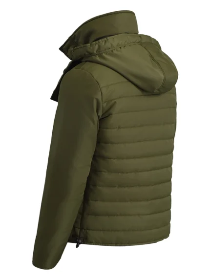 Malcolm Mens Green Puffer Jacket back