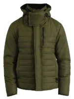 Malcolm Mens Green Puffer Jacket front