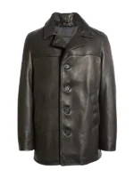 Mens Cowhide Leather Car Coat