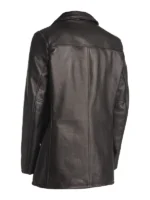 Mens Cowhide Leather Car Coat back