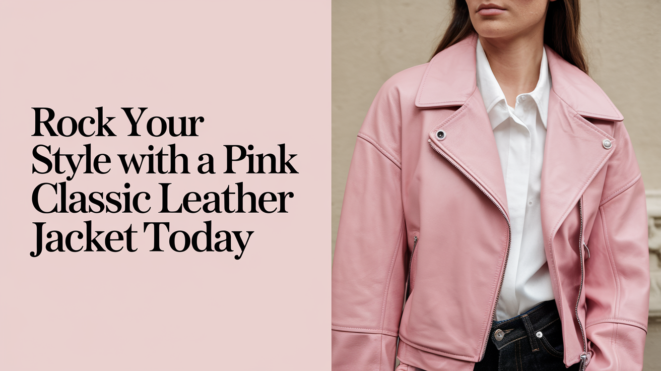 Pink Classic Leather Jacket blog post featured banner image