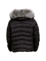 Mens Fur Hooded Puffer Jacket Back Side